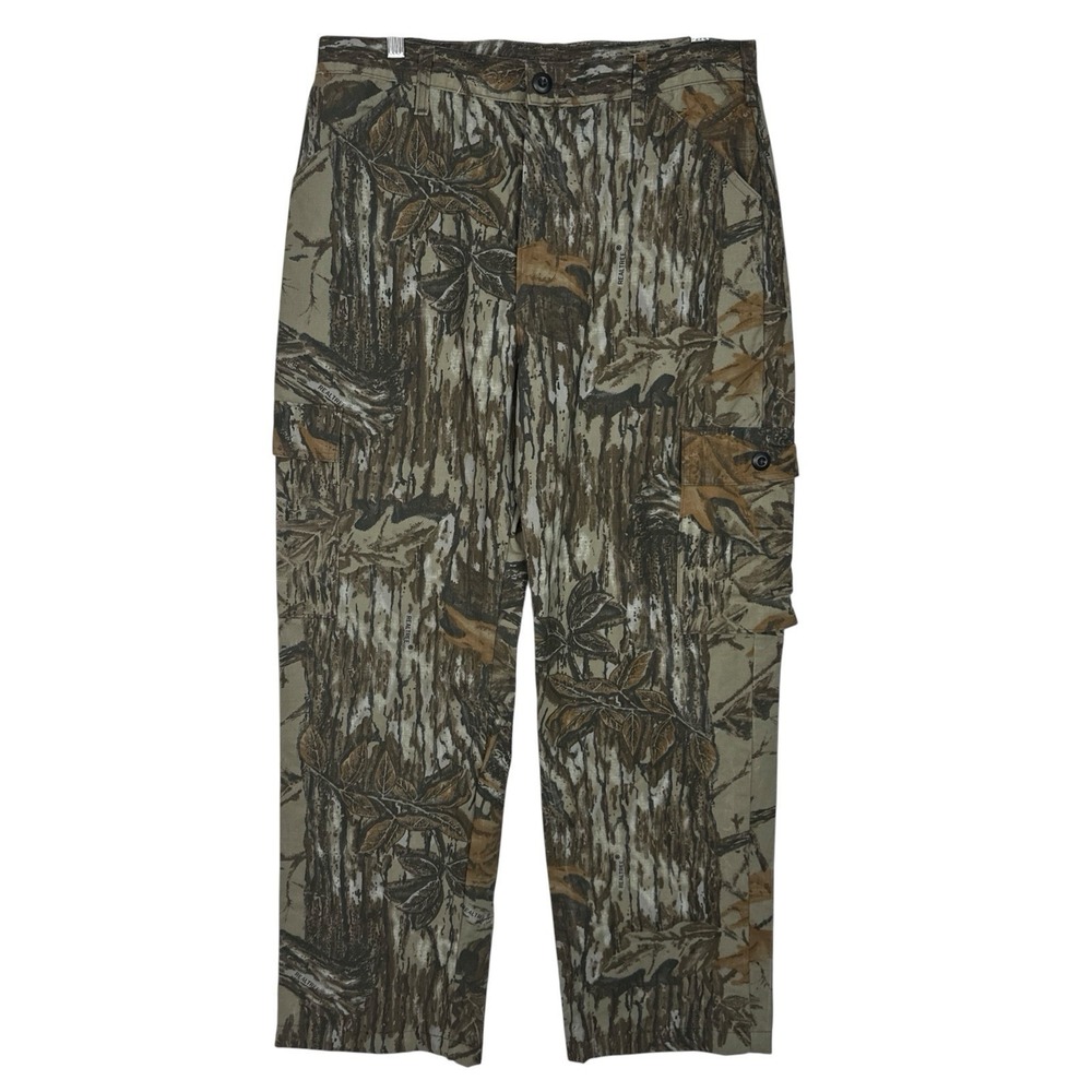 Liberty Realtree Camo Cargo Pants Mens M Made‎ USA 100% Cotton Hunting Workwear